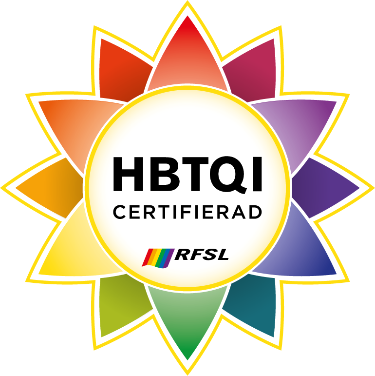 Symbol för hbtqi-certifierad.