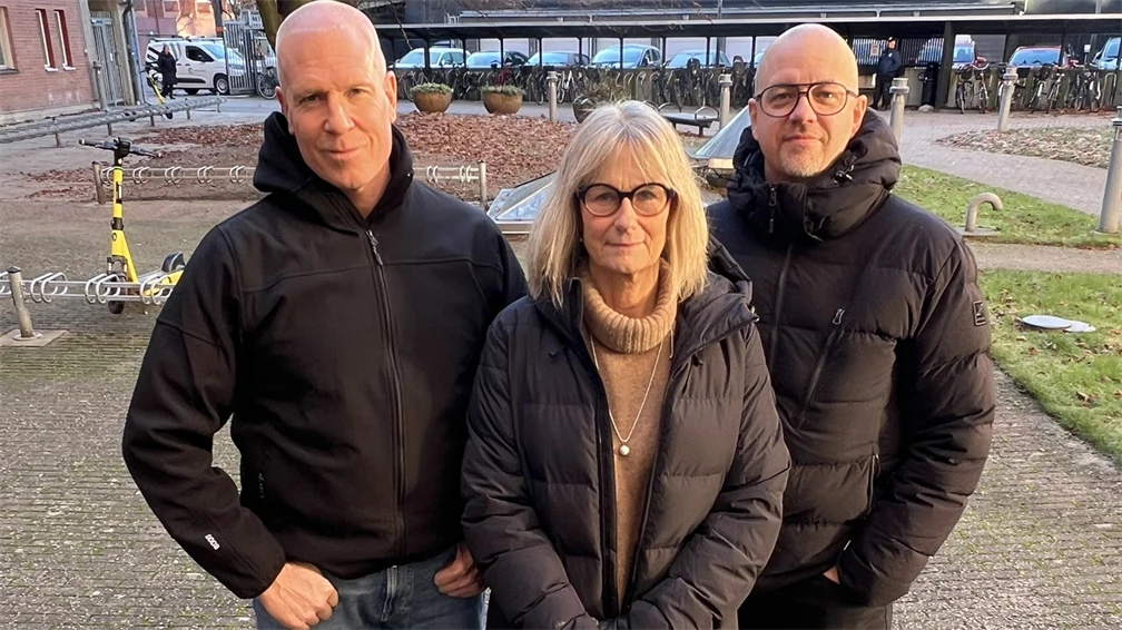 Tre av fyra i teamet, Robert Gustafsson, Karin Olsson Dahlström och Jonas Sandberg. 