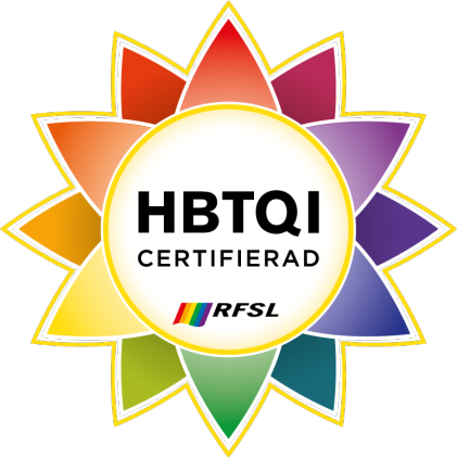 Bild på RFSL HBTQI-certifiering